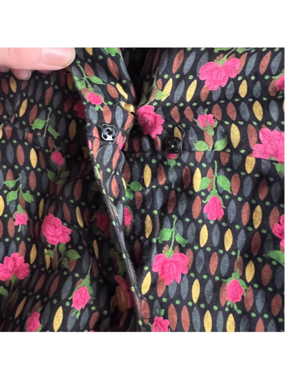 Vintage 90s Cottagecore Floral Button Front Dress Teacher Prairie Whimsigoth - Picture 10 of 12